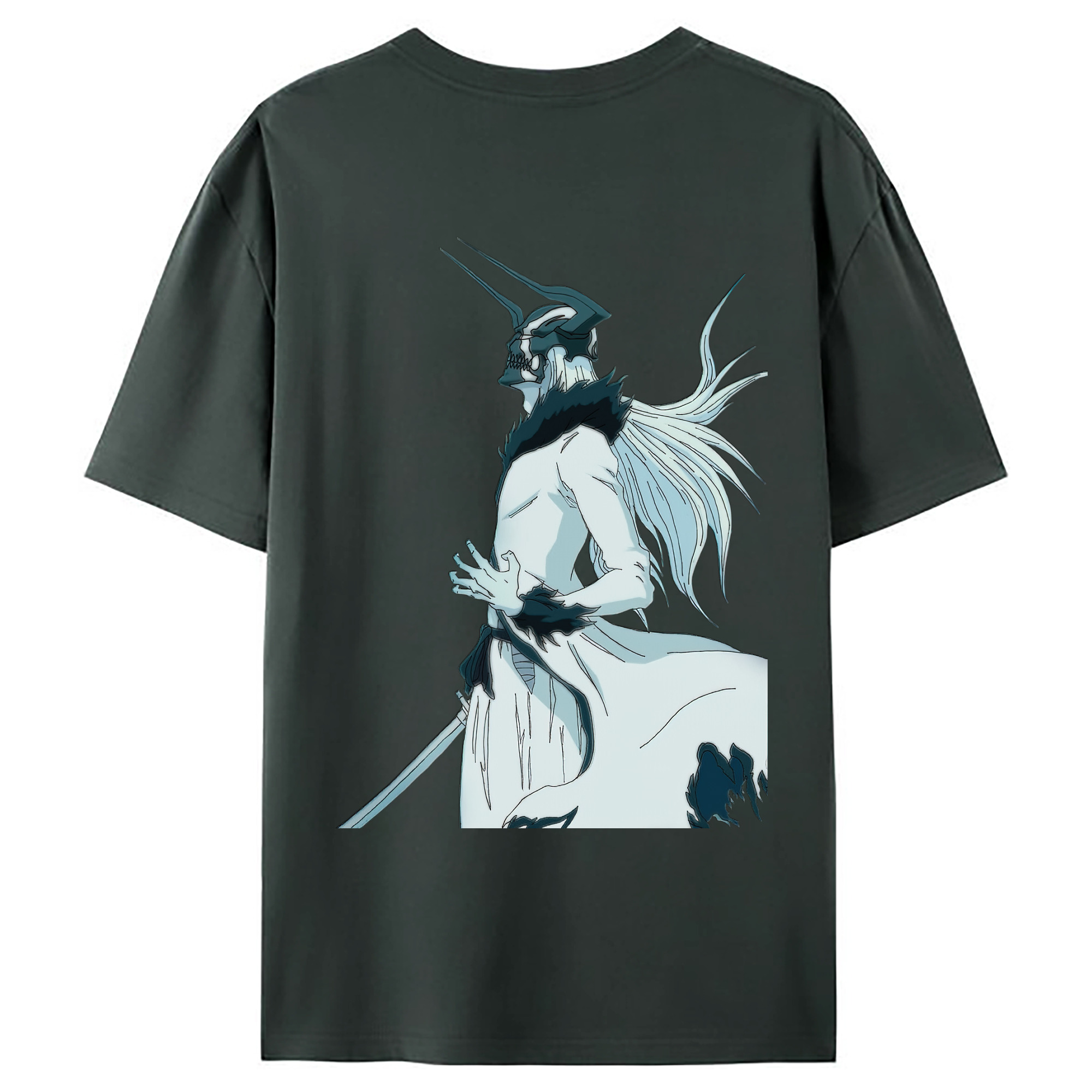 （画像用） ブリーチ 黒崎一護（くろさき いちご）BLEACH Kurosaki Ichigo 綿100％ メンズ半袖Tシャツ（バックプリント） 通気性